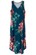Teal Floral Maxi Dress