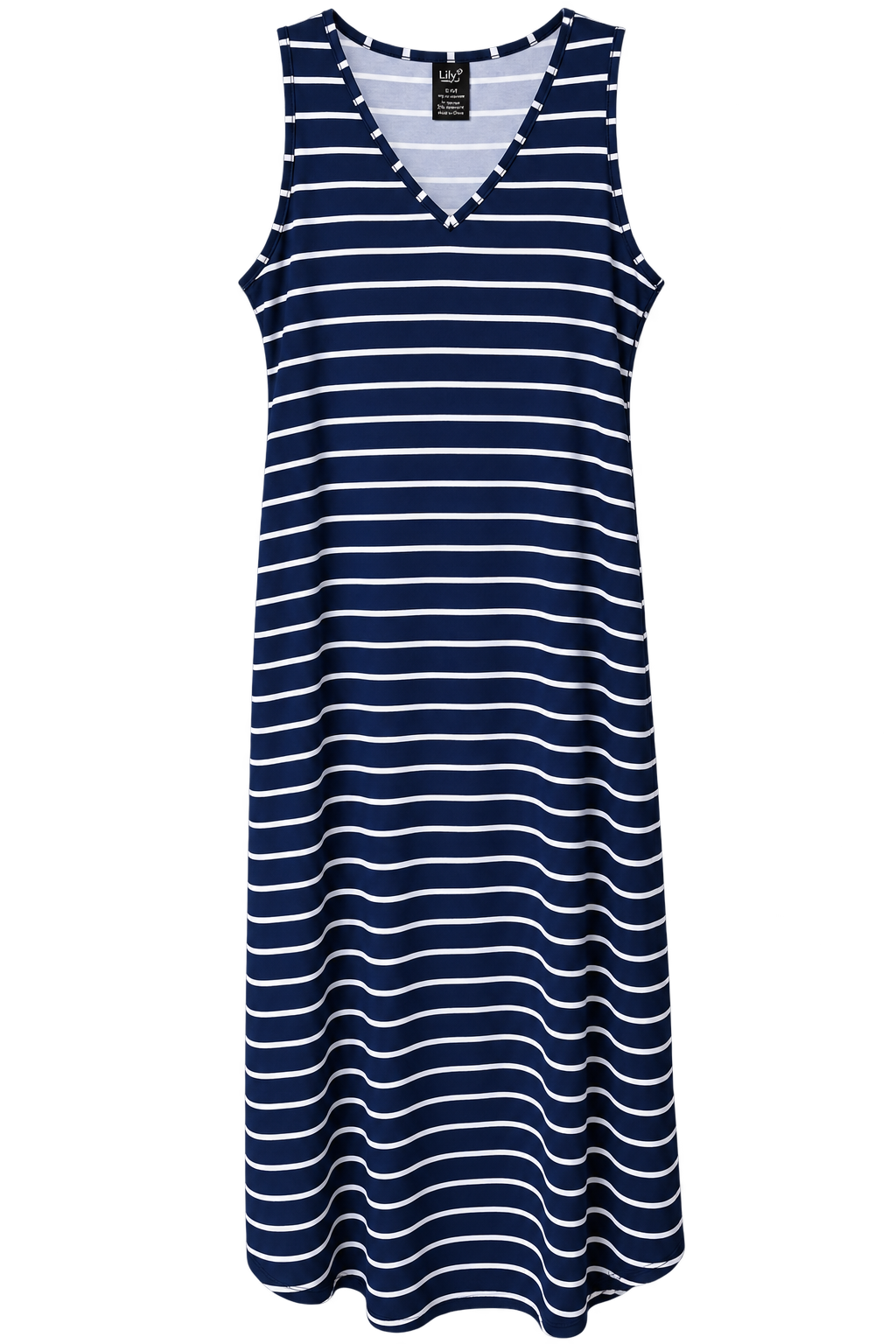 Navy Striped Dress